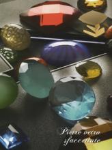 Faceted glass stones